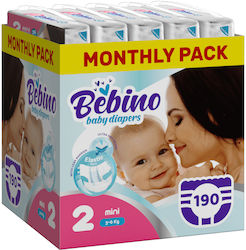 Bebino Πάνες με Αυτοκόλλητο No. 2 για 3-6kg 190τμχ