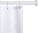 Wenko Telescopic Straight Shower Curtain Rod with Suction Cup Aluminium White 110-185cm