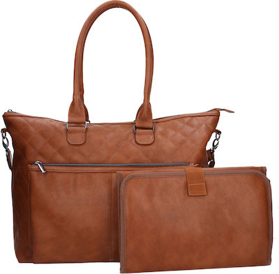 Kidzroom Shoulder/Hand Diaper Bag Care in Your Dreams Cognac 53x19x35cm.