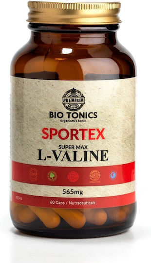 Bio Tonics Sportex L-Valine 565mg Ειδικό Συμπλήρωμα Διατροφής 60 κάψουλες