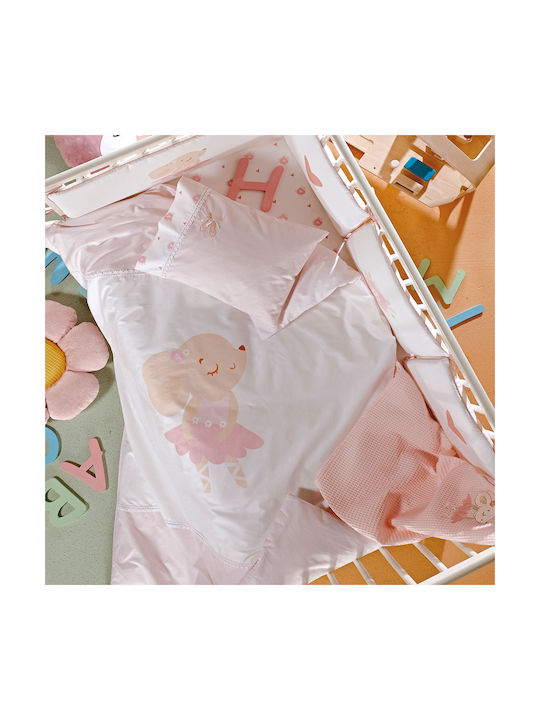 Kentia Baby Bettbezug Set mit Kissenbezug Rozina Rosa 100x140cm.