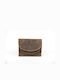HUR Small Leather Women's Wallet Classic with RFID Brown