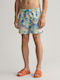 Men's Swimwear Shorts Light Blue with Patterns