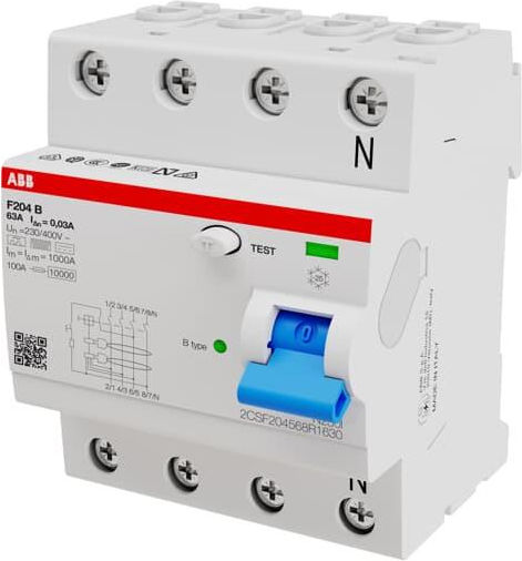 Abb Relee de Fază Scurgere de pământ 63A Tetrapolar