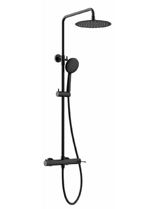 Orabella Preciosa Shower Column with Mixer Black