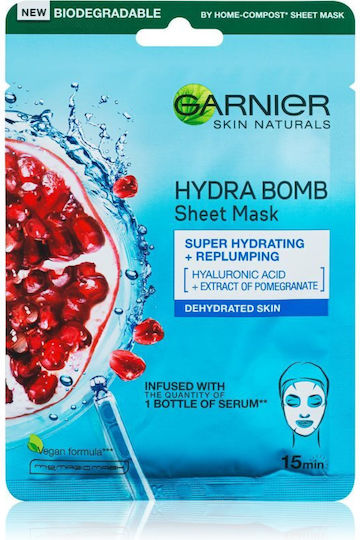 Garnier Hydra Bomb Sheet Μάσκα Προσώπου για Ενυδάτωση