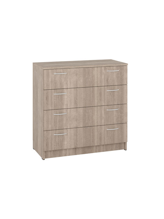 Wooden chest of drawers K-4 Truffle 80x38x80