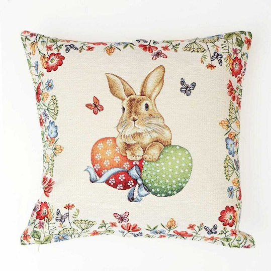 Dimeco Easter Bunny Πασχαλινή Μαξιλαροθήκη Υφασμάτινη 45x45x45εκ.