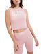 Ellesse Women's Athletic Cotton Blouse Sleeveless Pink