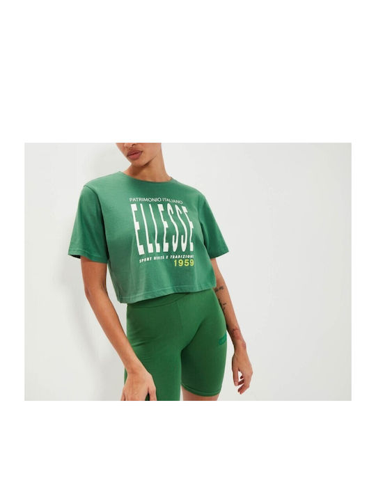 Ellesse Damen Sportlich Baumwolle Bluse Kurzärmelig Grün