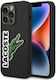 Lacoste Head Crocodile Задна корица Силикон Черен (iPhone 14 Pro Max)