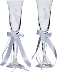 Ioannis Crystal Champagne Glasses European Crystals Τransparent 2pcs