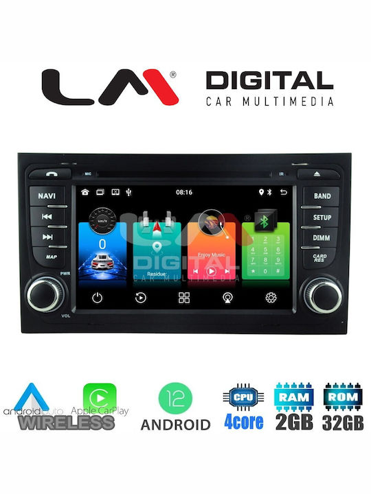 LM Digital Car Audio System for Seat Exeo Audi A4 8Ε 2001 - 2008 (Bluetooth/USB/AUX/WiFi/GPS/Apple-Carplay/Android-Auto)