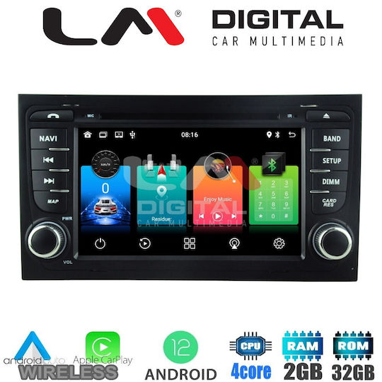 LM Digital Автомобилна Аудио Система (Блутут/USB/AUX/WiFi/GPS/Apple-Carplay/Android-Auto)
