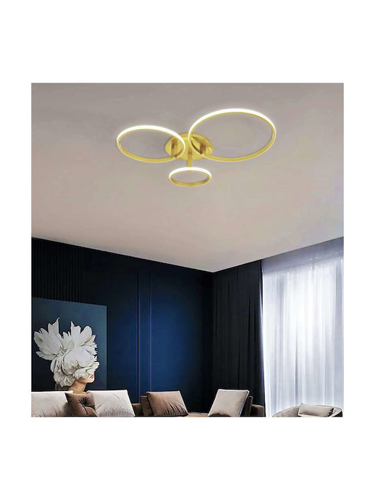 Atman Sevilla Modern Metal Ceiling Light with Integrated LED 45pcs Gold