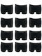 Uomo 2828 Herren Boxershorts Schwarz 12Packung