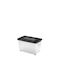 Plastic Storage Box with Lid Black 56x37x34cm