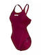 Arena Tech Solid One-Piece Swimsuit with Cutouts Fuchsia