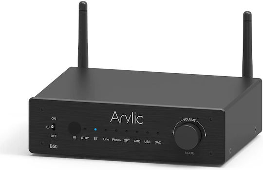 Arylic B50 Ολοκληρωμένος Ενισχυτής Hi-Fi Stereo 50W/4Ω 30W/8Ω Μαύρος