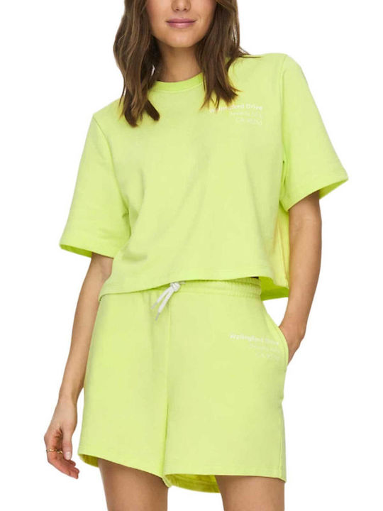 Only Women's Summer Crop Top Cotton Short Sleev...