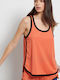 BodyTalk Women's Athletic Cotton Blouse Sleeveless Papaya