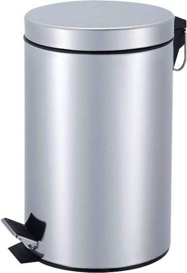 Sidirela Sidirela Waste Bin from Inox Steel with Pedal Silver 20lt E-3835
