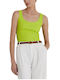 Ralph Lauren Women's Summer Blouse Cotton Sleeveless Lime