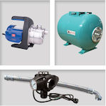 Plus 303551 Single Phase Water Pressure Pump with Horizontal 24 Litre Container