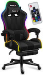 Huzaro Force 4.7 Artificial Leather Gaming Chair with RGB Lighting and Footrest Grey Mesh