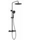 Orabella Terra Adjustable Shower Column with Mixer 88-118cm Black