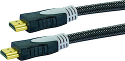 Schwaiger HDM0150G063 Braided HDMI male - HDMI male 1.5m Μαύρο Schwaiger HDM0150G063 Braided HDMI male - HDMI male 1.5m Μαύρο