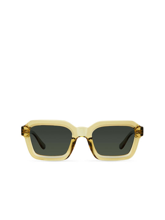 Meller Nayah Sunglasses with Dijon Olive Plastic Frame and Green Polarized Lens NAY3-DIJONOLI