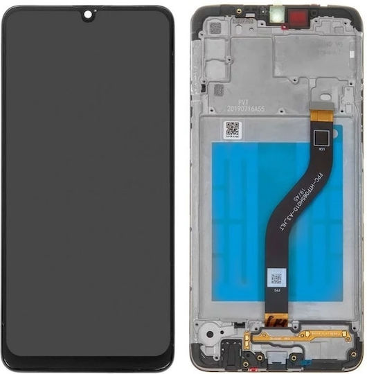 Screen OLED with Touch Mechanism and Frame for Galaxy A20s (Black)