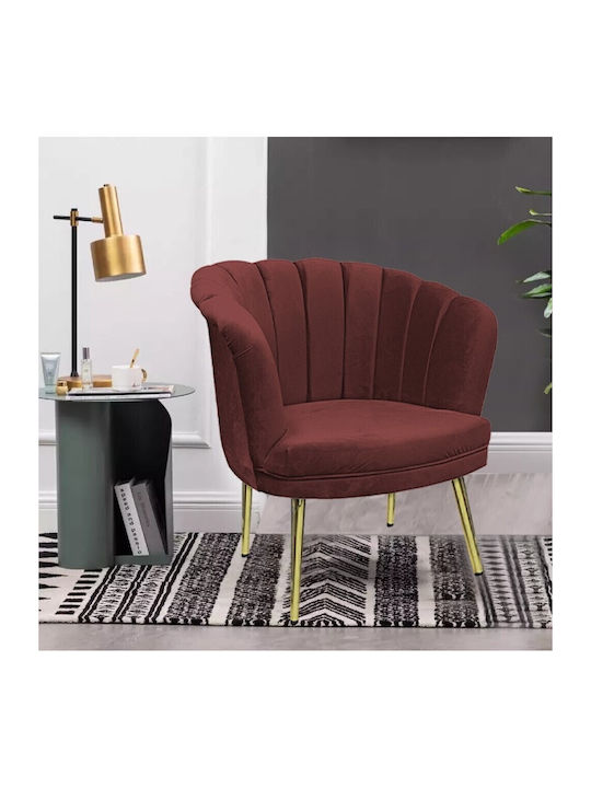 Coquille Armchair Burgundy 80x78x85cm
