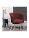 Coquille Armchair Burgundy 80x78x85cm