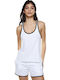 Women's Athletic Blouse Sleeveless White