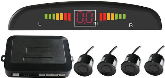 GRC Tech Car Parking System with Screen and 4 Sensors in Black Color
