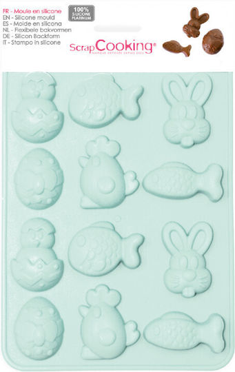 Scrap Cooking Non-stick Silicone Chocolates 12 Cups Baking Pan 1.5cm