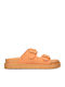 Women's Flat Sandals in Orange Color