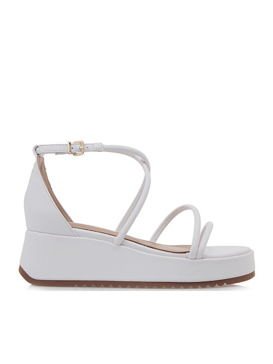 Exe Women's Synthetic Leather Platform Shoes Wh...