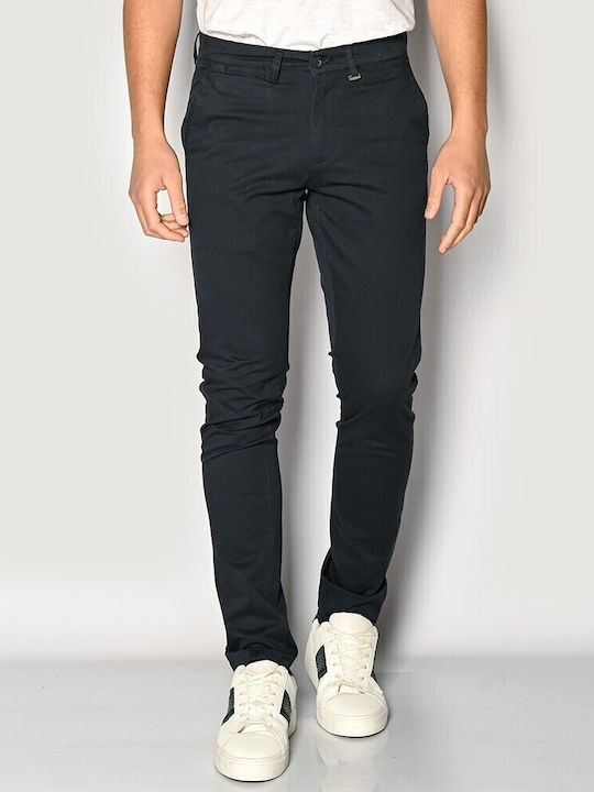 Trousers Chino Elastic Navy Blue