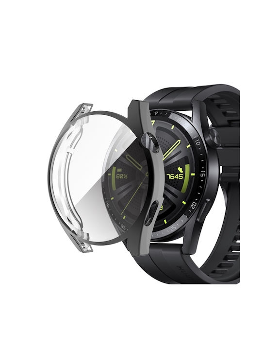 Für Huawei Watch GT 3 46mm Vollständig geschlossenes TPU Gehäuse mit Schutzfolie (schwarz)