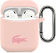 Lacoste Калъф с кука в Розов цвят за Apple AirPods 1 / AirPods 2