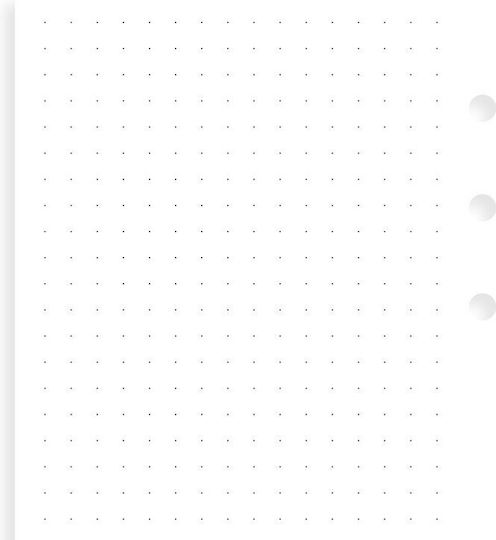 Filofax 30 Rezerve cu Puncte Alb