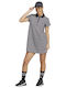 Sommer Mini Sportliches Damenkleid Kurzärmelig Marineblau