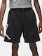 Jordan Essentials Fleece Αθλητική Ανδρική Βερμούδα Μαύρη