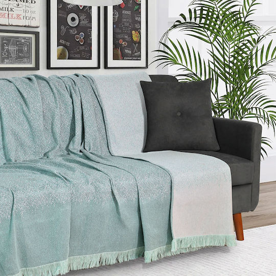 Lino Home Ριχτάρι Τριθέσιου Καναπέ Meliki 180x300εκ. Mint