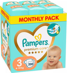 Pampers Premium Care Tape Diapers No. 3 for 6-10 kgkg 200pcs