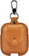 TerraTec AirBox Shape Fixed Θήκη Δερματίνης με Γάντζο Light Brown για Apple AirPods