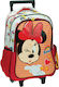 Gim Minnie Mouse School Bag Trolley Elementary, Elementary in Red color 27lt